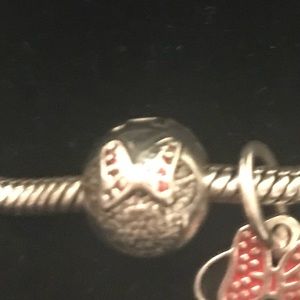 Pandora Minnie Mouse pave lock charm